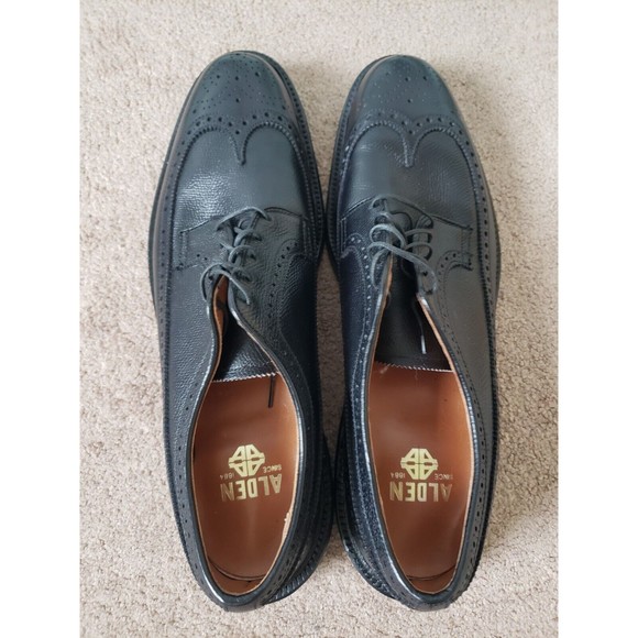 Vintage ALDEN Mens Size 13 Handmade In The USA Black Wing Shoes AAAA/AA - Picture 10 of 16